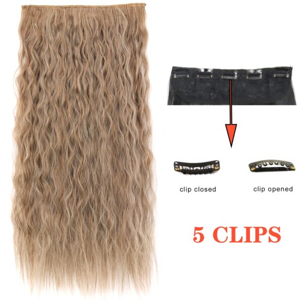 extension cheveux synthétiques lisses et longues