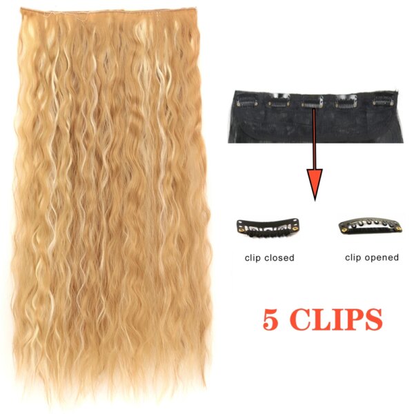 extension cheveux synthétiques lisses et longues