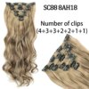 extension cheveux synthétiques longues lisses, 16 Clips