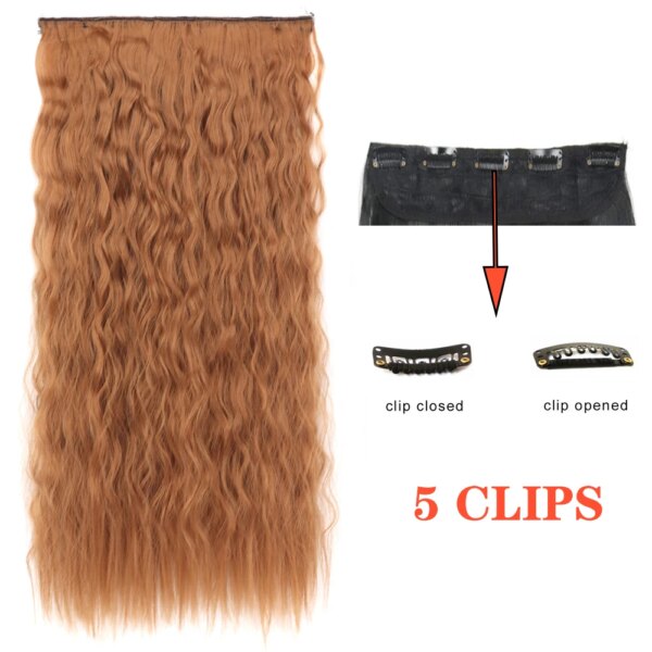 extension cheveux synthétiques lisses et longues