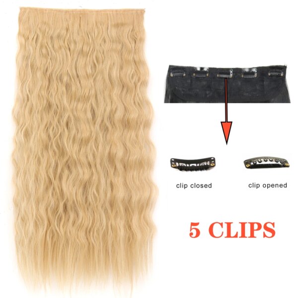 extension cheveux synthétiques lisses et longues