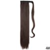 extension cheveux synthétiques à clipser, queue de cheval longue et lisse