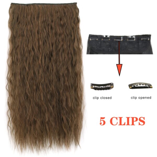 extension cheveux synthétiques lisses et longues