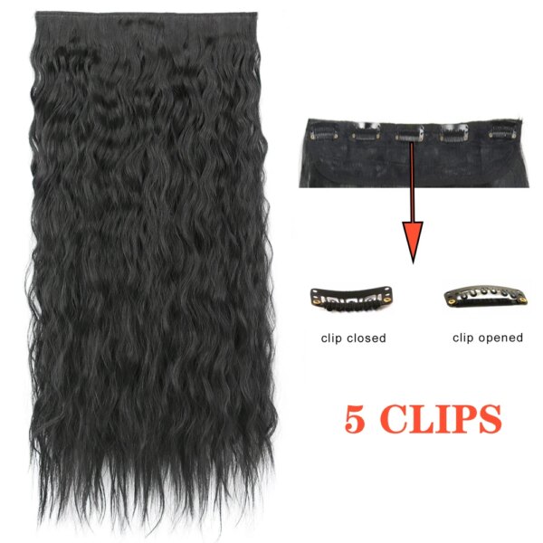 extension cheveux synthétiques lisses et longues