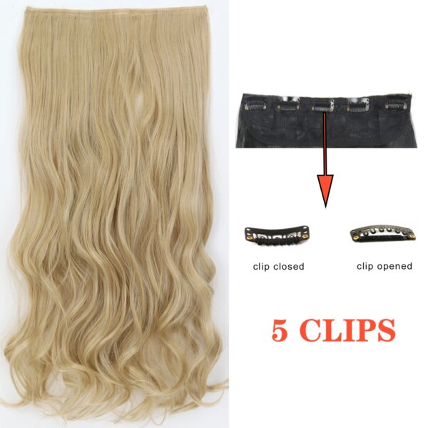 extension cheveux synthétiques lisses et longues