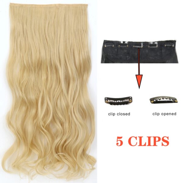 extension cheveux synthétiques lisses et longues