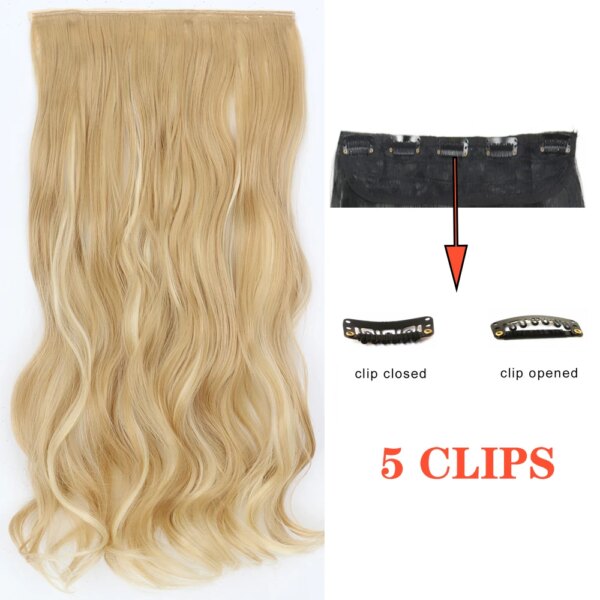 extension cheveux synthétiques lisses et longues