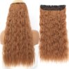 extension cheveux synthétiques de 32 pouces, postiche en Fiber