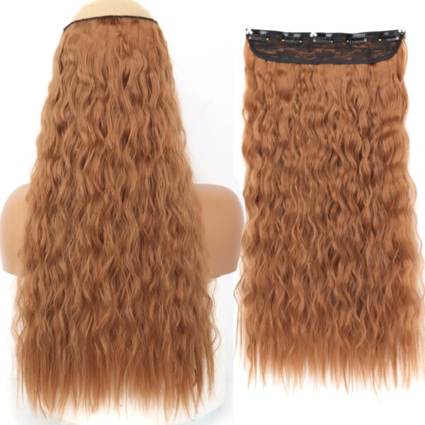 extension cheveux synthétiques de 32 pouces, postiche en Fiber