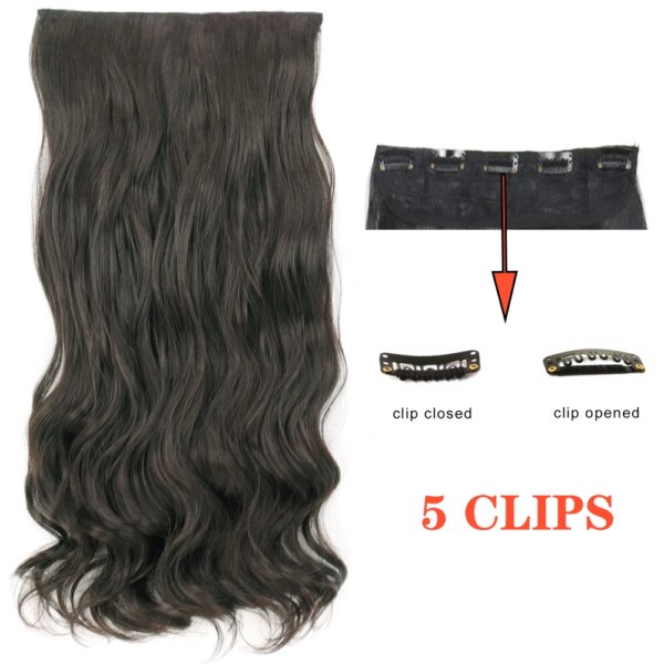 extension cheveux synthétiques lisses et longues