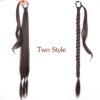 extension cheveux synthétique longue queue de cheval tressée 34 pouces pour femmes