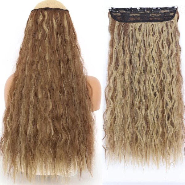 extension cheveux synthétiques de 32 pouces, postiche en Fiber