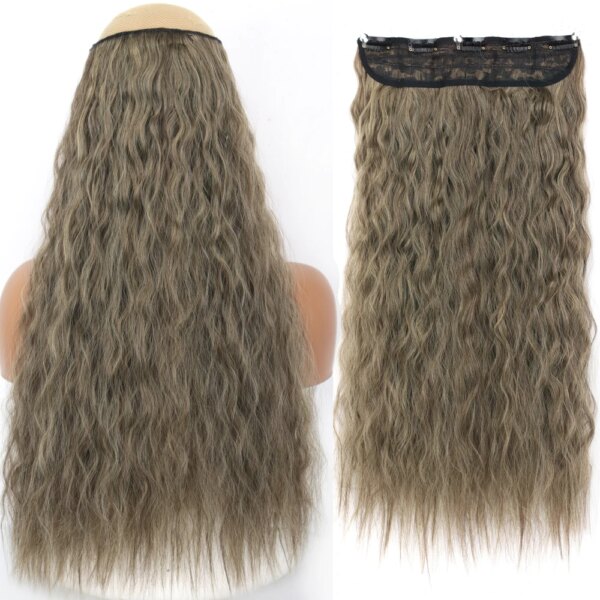 extension cheveux synthétiques de 32 pouces, postiche en Fiber