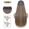 Extension cheveux synthétiques sans Clips, fil Invisible