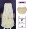 Extension cheveux synthétiques sans Clips, fil Invisible