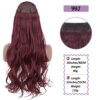 Extension cheveux synthétiques sans Clips, fil Invisible