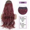 Extension cheveux synthétiques sans Clips, fil Invisible