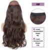 Extension cheveux synthétiques sans Clips, fil Invisible