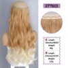 Extension cheveux synthétiques sans Clips, fil Invisible