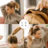 extension cheveux synthétique longue ondulée brune