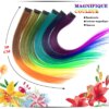 extension cheveux synthétique à Clip, postiche lisse à 57 couleurs