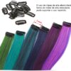 extension cheveux synthétique à Clip, postiche lisse à 57 couleurs
