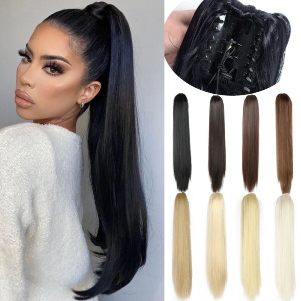 extension cheveux capillaire synthétique 24 pouces