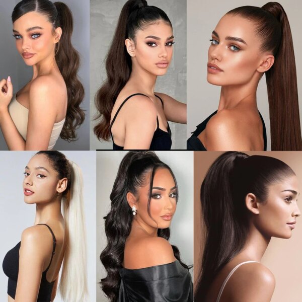 extension cheveux capillaire synthétique 24 pouces