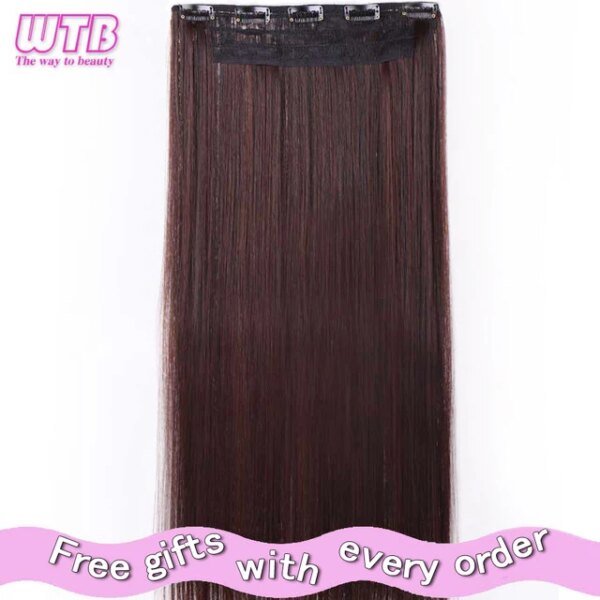extension cheveux synthétiques à 5 clips