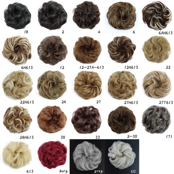 extension cheveux à Chignon, chouchous élastiques