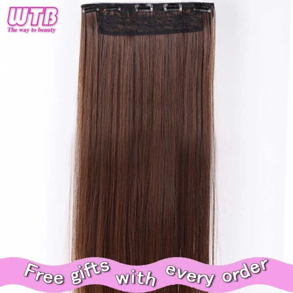 extension cheveux synthétiques à 5 clips