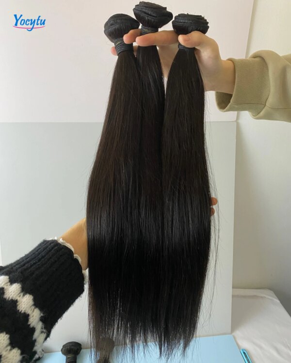 extension cheveux Humain YOCYTU 100% Human Hair Bundles Tissage Bresilien