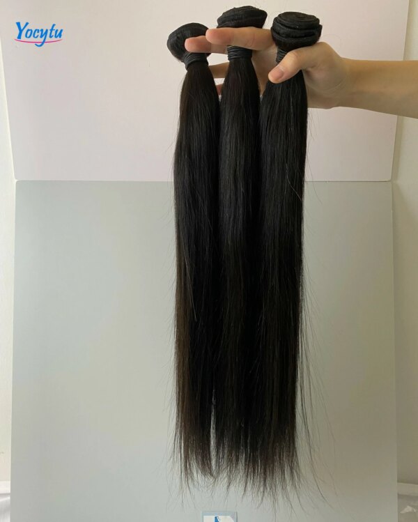 extension cheveux Humain YOCYTU 100% Human Hair Bundles Tissage Bresilien