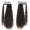 extension cheveux synthétique longue queue de cheval ondulée avec pince à cheveux