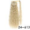 extension cheveux synthétique longue queue de cheval ondulée avec pince à cheveux