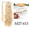 extension cheveux synthétique longue queue de cheval ondulée avec pince à cheveux