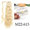 extension cheveux synthétique longue queue de cheval ondulée avec pince à cheveux