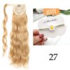 extension cheveux synthétique longue queue de cheval ondulée avec pince à cheveux