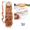 extension cheveux synthétique longue queue de cheval ondulée avec pince à cheveux