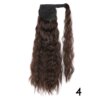 extension cheveux synthétique longue queue de cheval ondulée avec pince à cheveux