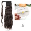 extension cheveux synthétique longue queue de cheval ondulée avec pince à cheveux