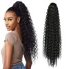 extension cheveux queue de cheval synthétique longue crépue et bouclée