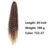 extension cheveux queue de cheval synthétique longue crépue et bouclée
