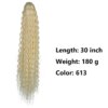 extension cheveux queue de cheval synthétique longue crépue et bouclée