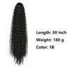 extension cheveux queue de cheval synthétique longue crépue et bouclée
