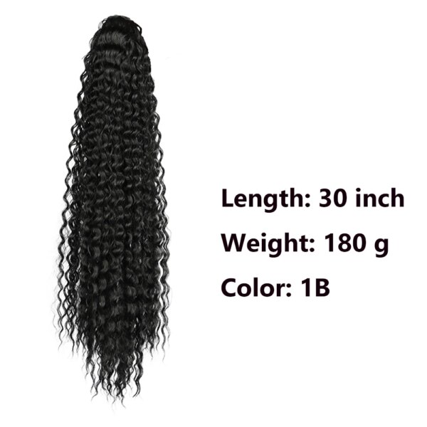 extension cheveux queue de cheval synthétique longue crépue et bouclée