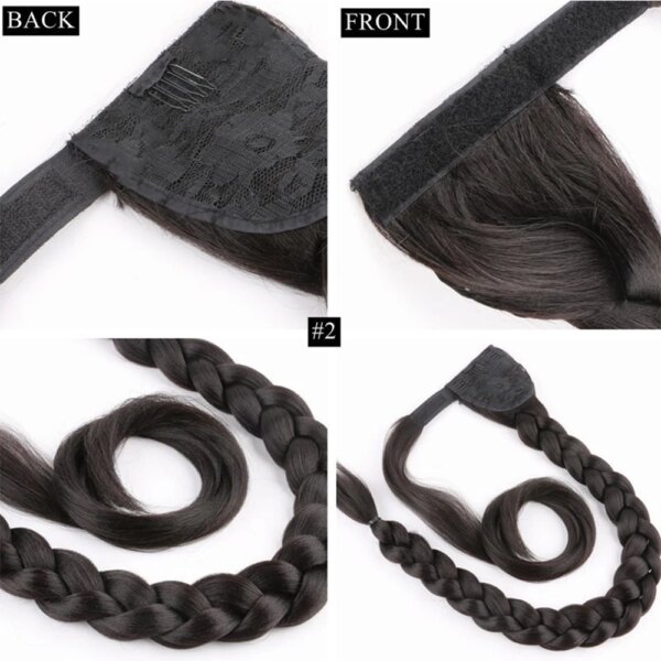 extension cheveux synthétiques pré-tressées, 30 pouces, 150g