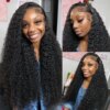 perruque femme Lace Frontal Wig Remy naturelle crépue bouclée
