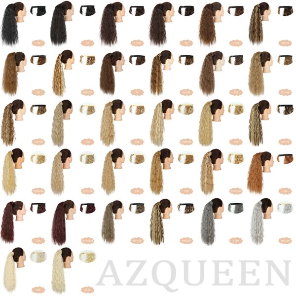 extension cheveux longue et bouclée, queue de cheval naturelle