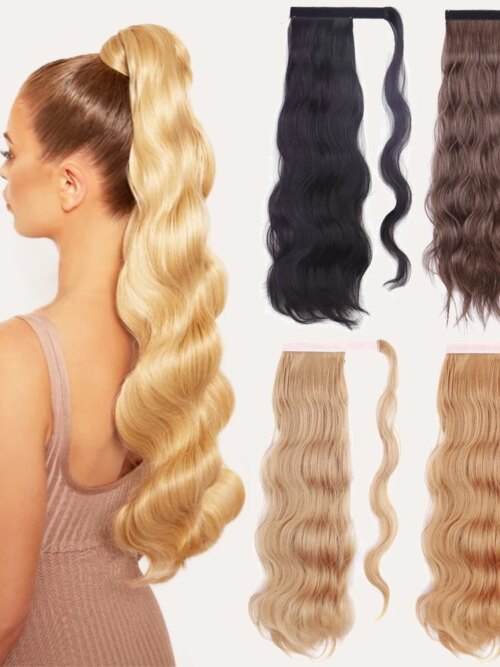 extension cheveux synthétiques à Clip pour femmes